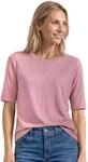 Street One Basic T-Shirt mit Rundhals in Unifarbe Vintage Blush 34
