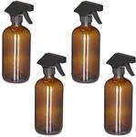 Relaxdays Spr&uuml;hflasche Glas, 1 St&uuml;ck, Braun, Schwarz
