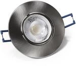 McShine LED Einbauleuchte step dimmbar warmwei&szlig; | EL-313D | silber Rahmen