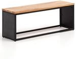 Wohnling Sitzbank 120x35x45 cm Akazie Massivholz Steinoptik