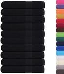 vidaXL Handt&uuml;cher FROGN 10 STK. Schwarz 100x200 cm 360 g/m&sup2; 100% Baumwolle,