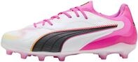 PUMA Unisex King 20 PRO FG/AG Fu&szlig;ballschuh, White-Poison Pink-Bright Aqua,...