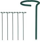 Relaxdays 12 x Pflanzst&auml;be Metall, Rankst&auml;be mit Ring, Metallst&auml;be Garten,
