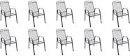 MFG 10 x Streckmetall Stapelsessel New Traunstein - Snail, Made IN Germany,...