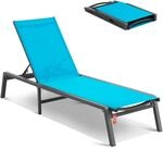 VEVOR Sonnenliege klappbar, 182x60x88cm Alu-Liegest&uuml;hle mit 5 verstellbaren