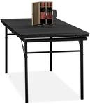 Relaxdays Gartentisch klappbar, Kunststoff, Stahl, 8 Personen, schwarz