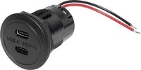 PROCAR Power USB-C Doppelsteckdose PD/QC EV ohne LED max 2X 30 Watt...
