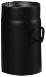 Kamino Flam Ofenrohr mit Drosselkappe in Schwarz, Rauchrohr aus Stahl f&uuml;r sichere