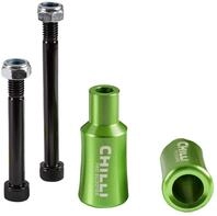 Chilli Scooter Pegs Barrel 2tlg. in der Farbe Gr&uuml;n, aus Aluminium gefertigt,