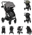 Moni Kombikinderwagen Rafaello 2 in 1, umbaubar, Sportsitz, Fu&szlig;abdeckung,...