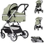 Chipolino Kombikinderwagen 2 in 1 Vista Wickeltasche, Fu&szlig;abdeckung, Korb, Gurt...