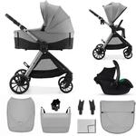 Kinderkraft VESTO 2 Kombikinderwagen 3 in 1, Buggy mit Babywanne und Autositz MINK