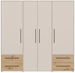Forte MOKKARIS Kleiderschrank 200 210, moderner Dreht&uuml;renschrank, 4-t&uuml;rig, 4