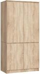 AKORD Schrankaufsatz S90 90 cm | Kleiderschrank mit 4 T&uuml;ren |...