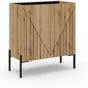 xonox.home - Kommode Neo 82x91x40 cm in Evoke Eiche und schwarz - Highboard Anrichte