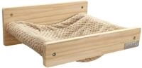 Kerbl Pet Wandh&auml;ngematte Timber, Katzenh&auml;ngematte, Natur/Taupe, 38x33,5x16cm, Holz,