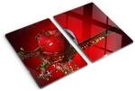 K&uuml;chenbrett Glas 2x40x52 cm Plastikfrei Lebensmittelecht Dekorativ 2 St&uuml;ck