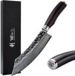 Wakoli EBO BBQ Blockmesser 20 cm Klinge, 67 Lagen Damaststahl mit VG10-Kern