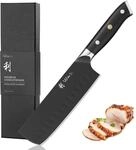 Wakoli Titanium Noir Nakiri-Messer 17 cm, titanbeschichtete Edelstahlklinge 