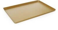 HENDI Auslageplatte, Vitrinenblech, Sandwichplatte, 600x400x(H) 20mm, Aluminium, Gold