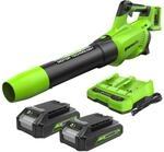 Greenworks 48V(24V x 2) Axial Akku Laubbl&auml;ser mit b&uuml;rstenlosem Motor,