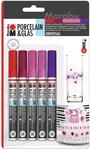 Marabu 0123000000082 - Porcelain & Glas Painter, Fantasy, Set mit 5 Farben,