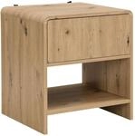 FineBuy Nachtkonsole Eiche Dekor 50cm Nachttisch Modern - Nachtkommode...