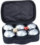 Relaxdays 4 x Boule Set, 24 Boccia Kugeln aus Metall, 4 x Zielkugel &...