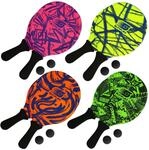Sunflex&reg; Jerseyprene Beachball Set Funky Strokes mit Zwei Schl&auml;gern und Zwei