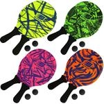 Sunflex&reg; Jerseyprene Beachball Set Funky Crossed mit Zwei Schl&auml;gern und Zwei
