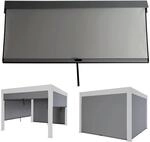 Seitenwand f&uuml;r Pergola HWC-L46, Pavillon Rollo Ersatzseitenwand, Stoff/Textil
