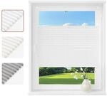WOLTU Plissee ohne Bohren Klemmfix Faltrollo Jalousie Wei&szlig; 110x130cm (BxH),