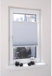 Liedeco&reg; Thermo Plissee verspannt mit Klemmtr&auml;ger / 100 x 130 cm wei&szlig; (BxH)