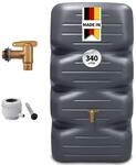 GARANTIA CUBUS Regentonne Komplett-Set 340 Liter Graphite Grey &ndash; Kompakter