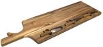 HOME DECO FACTORY Serviertablett aus Holz Rechteckig Fr&uuml;hst&uuml;ckstablett Braun