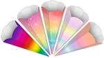 Ursus 9960099F - Schult&uuml;te Regenbogen, 5 St&uuml;ck mit 5 Motiven, aus farbig bedrucktem