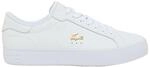 Lacoste Powercourt Damen-Sneaker, 126 3 - Wei&szlig;/Gold, 36.5 EU