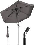 Sekey Sonnenschirm 200cm mit kurbelbarer & knickbarer Funktion, Sonnenschirm...