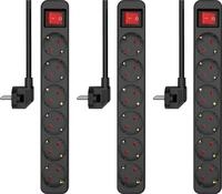 3-er Set ELRO ES106 6-Fach Steckdosenleiste mit Schalter und 1,5m Kabel &ndash;