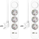 2-Pack ELRO ES303 3-Fach Steckdosenleiste mit 1.5 m Kabel und Schalter &ndash; 3 x