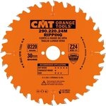 CMT ORANGE TOOLS 290.220.24M - HANDKREISS&Auml;GEBLATT - L&Auml;NGSSCHNITT 220X2.8X30 Z=24
