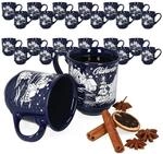 MamboCat 6er Set Gl&uuml;hweinbecher 0,2L dunkelblau Weihnachtslandschaft |...