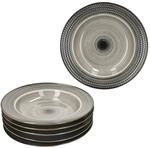 M&Auml;SER Prospero 6er Set Suppenteller I 220ml I braune Porzellan-Teller mit...