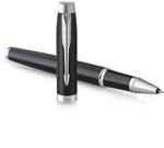 Parker IM Rollerball | Mattschwarz mit Chrom-Zierteilen | feine Spitze mit schwarzer
