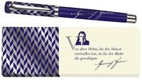 moses. libri_x Tintenroller Heinrich Heine, Tintenschreiber aus Metall mit blauer