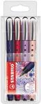 STABILO - Tintenroller - worker+ NatureCOLORS Wildflower - 4er Pack - mit frischen