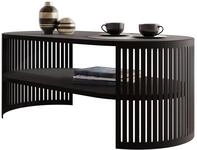 Mirjan24 Couchtisch mit Ablage Fahugin I, Ovale Form, Beine aus Metall, Kaffeetisch,