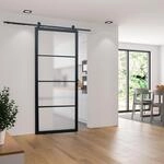 inova Glas-Schiebet&uuml;r Komplettset satiniert 1025x2200mm Industriestil schwarz...