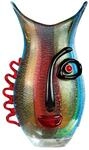 GILDE GLAS art Vase - Glasvase - Statue - Deko Wohnzimmer modern - H 32 cm