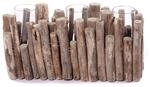 CREEDWOOD Natur DEKO Vase Yela | Treibholz, 3 Gl&auml;ser, 35cm Breite | Blumenvase,